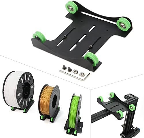 Yeebyee 3D Printer Filament Holder Universal Adjustable Materials Shelf Fixed Support Trays Mount Rack Bracket with Bearing Pulleys for PLA ABS 0.5kg-3kg All 3D Printer Filament