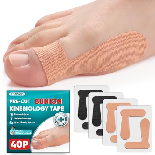 TEAWOO 40 Count Bunion Kinesiology Tape