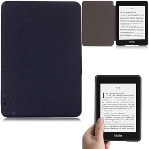 Artyond Case For 6" Kindle Paperwhite (10th Generation, 2018 Release), Thinnest Lightweight PU Leather Smart Cover with Auto Sleep/Wake for Amazon Kindle Paperwhite 2018 E-Reader, Darkblue Cover