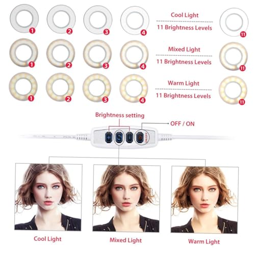 Soporte de luz de relleno LED USB para evitar sombras en videoconferencias 3