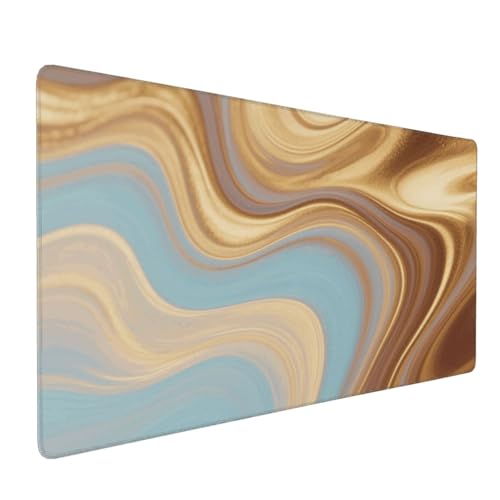 Tapis de bureau pour ordinateur motif marbre décoration moderne