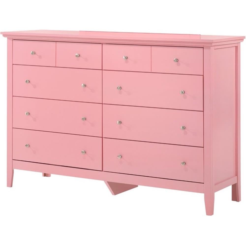 Amazon.com: Glory Furniture Hammond 8 Drawer Dresser in Pink
