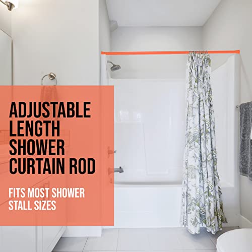 Image of Story@Home 104-178 CM Adjustable -Length Shower Curtain Tension Rod (Peach)