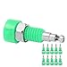 Gonetre Banana Jack Socket Connector Adapter Panel Mini Binding Post Brass ABS Material 2mm Diameter Professional Electronic Instrument Industrial Equipment (Green)