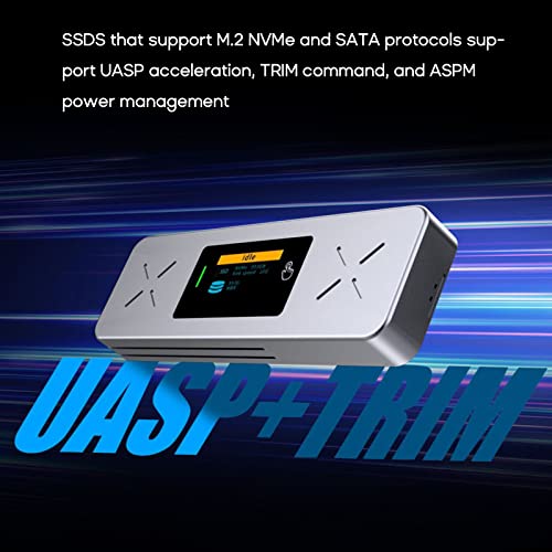 Caja externa para SSD M.2 NVMe con pantalla LCD USB 3.2 miniatura 6