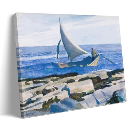 Impression sur toile Edward Hopper grande vague texture premium pour décoration murale