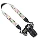 Wolven Pattern Cotton Camera Neck Shoulder Strap Belt Compatible with DSLR/SLR/Men/Women etc, Mint Purple Flower