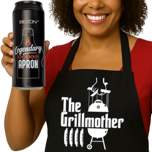 Funny Grill Apron for Men – Beer Can Gift Packaging