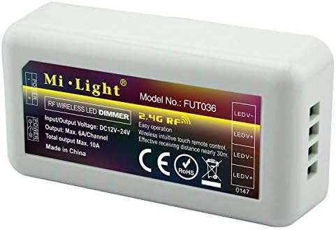 LIGHTEU, Milight Miboxer 2.4GHz LED Single Color Controller WiFi Remote Control-Brightness Dimmable, fut036