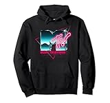 Mademark x MTV Retro 80's Chrome Effect Neon Colors Vintage Pullover Hoodie