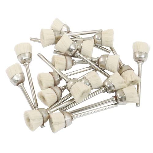 Image of 20 Pcs Wool Cleaning Brushes, 1 /8 Inch Shank Polishing Cleaning Brush for Rotary Tools Accessories