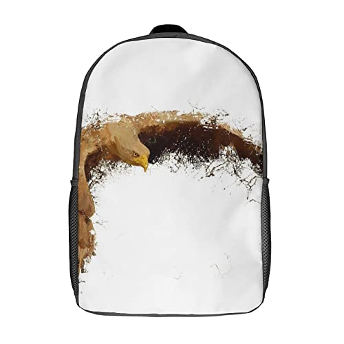 Cartable enfants et adolescents grand sac à dos scolaire motif aigle en relief 3D