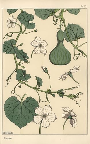 Toile botanique Eugène Grasset pour chambre à coucher zen