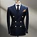 Men's Suit Jacket Slim Double-Breasted Fashion Business Banquet Wedding Blazer Coat Tops
