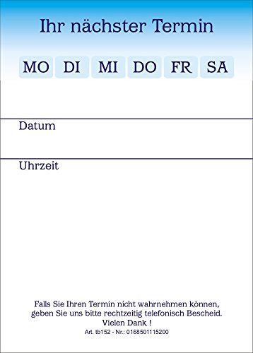 10 Terminblöcke mit je 50 Terminzettel Terminblock tb152 Ärzte