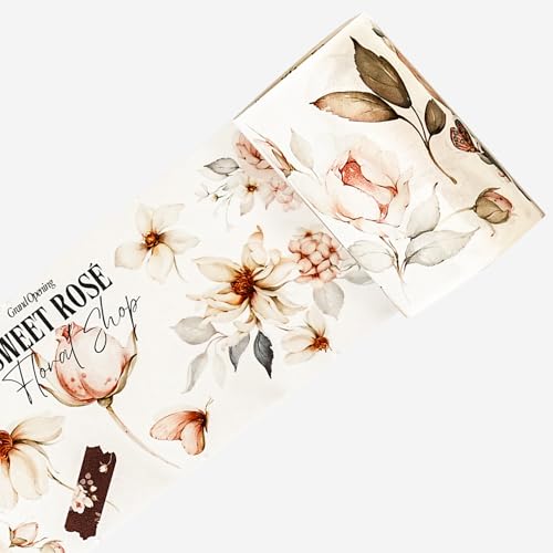 Ruban washi large pré-découpé pour scrapbooking et journal rose
