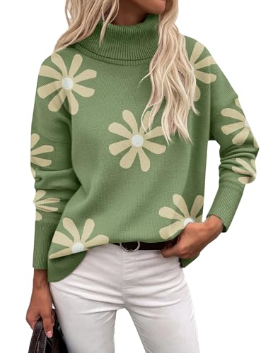 Image of Zeagoo Women's Turtleneck Jumpers Knitted Long Sleeve Sweater Autumn Winter