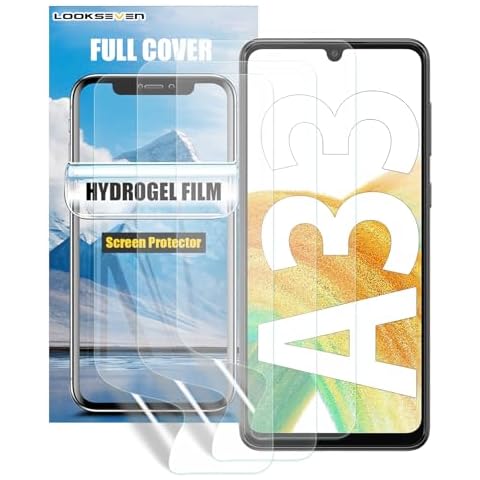 LOOKSEVEN 3 Pack Hydrogel Film For Samsung Galaxy A33 5G 6.4 inch, Transparent Soft TPU Screen Protector, High Sensitivity Protective Film (Not Tempered Film) Cover