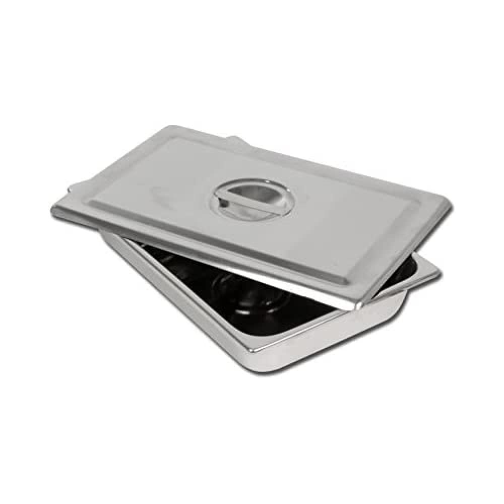 GIMA 26607 Vassoio e Coperchio Inox, 306 X 196 X 50 mm, 1 Pezzo