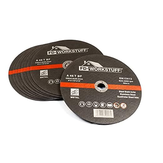 Disques à Tronçonner Professionnels │ 10 pièces │ Ø 230 mm, Épaisseur: 2 mm │ pour scie circulaire │ pour meuleuse de flexion, de tronçonnage et d'angle │ Inox │ Disques en Acier