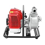 【Construction Robuste & Refroidissement par Air】Fabriquée en aluminium, fer et plastique traité par peinture, cette pompe à eau thermique résiste à la rouille et aux chocs. Le système de refroidissement par air de cette pompe thermique dissipe rapidement la chaleur. Une motopompe fiable pour une utilisation prolongée en extérieur.