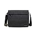 Produktbild KONO Umhängetasche Leinwand Schultertasche Groß Messenger Bag 13 Zoll Segeltuch Tasche für Arbeit Uni (Schwarz)