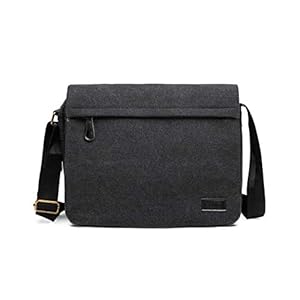 Kono Messenger Bags, Men’s Canvas Shoulder Bag Retro Laptop Briefcase with Multiple Pockets for School Travel Business…