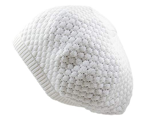 RW 100% Cotton Classic Rasta Beanie (White)