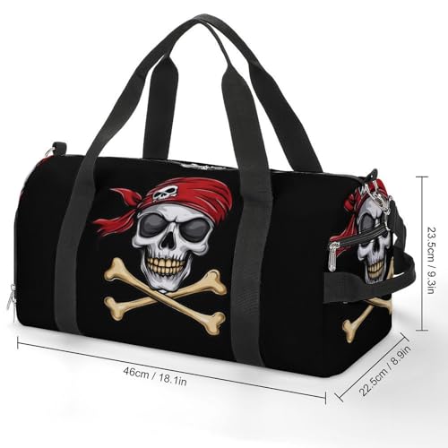 Jolly Roger Skull Sports Gym Bag Travel Duffel Bag Weekender Bag Yoga Bag for Men Women2