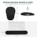 Hasinart Ergonomic Mouse Pad and Keyboard Wrist Rest with Massage Design, Space-Saving Mouse Pad Wrist Support, Memory Foam Wrist Rest with Non-Slip PU Base for Computer Desk, Black
