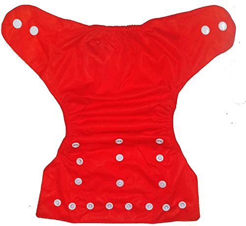 Image of Babymoon Washable Baby Diaper Premium Cloth Diaper Reusable, Adjustable Size, Waterproof, Pocket Cloth Diaper Nappie (Without Insert) (Pack of 5, Set of 5)