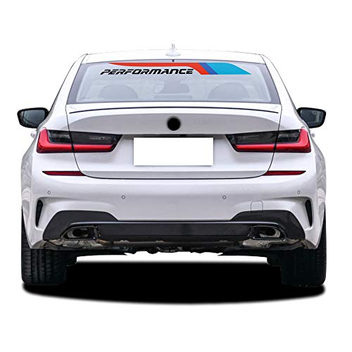 Image of 2pcs Car Performance 2018 Front Rear Windshield Banner Windows Decal Stickers for X1 X3 X5 X6 Z4 M3 M4 M5 (Black)