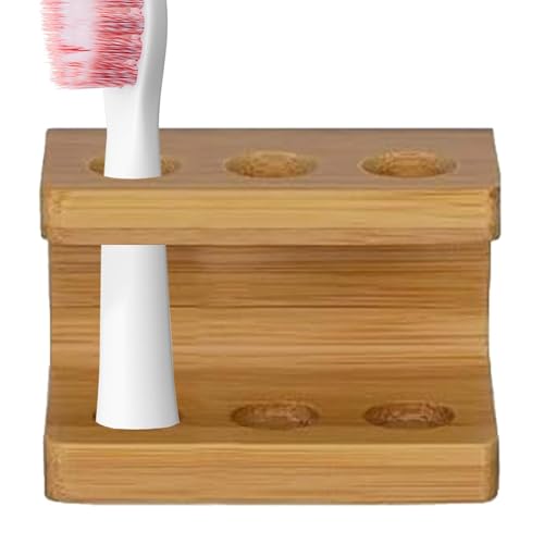 Portaspazzolino elettrico, resistente all'acqua, autoportante, in legno, organizer per spazzolino da tavolo, per bagno e doccia