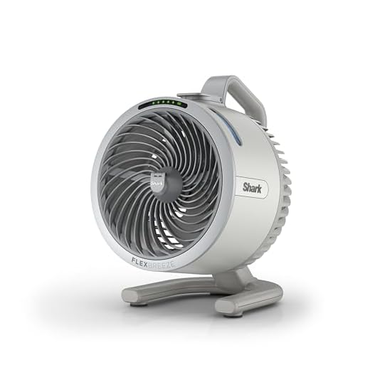 Shark FlexBreeze HydroGo Fan—Ultra-powerful portable fan with indoor + outdoor mist, Up to 70 feet of reach, corded & cordless, up to 12-hr. battery, 5 speeds, evaporative misting, Dove, FA052DV