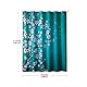 LIGICKY Japanischer Stil Duschvorhang für Badezimmer Durable Wasserdicht Stoff Duschvorhänge für Home Decor 180 x 180 cm, Pflaume auf blauem Hintergrund Set mit Duschvorhangringen
