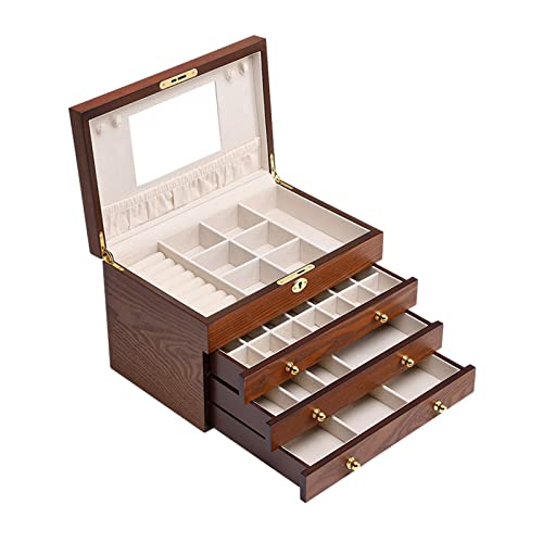 Boîte à bijoux en bois YZCIS anti-rayures pour montre et collier