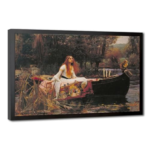 Toile John William Waterhouse La Dame de Shalott, décoration murale inspirante pour bureau