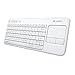 Produktbild Logitech K400 Plus Kabellose Touch-TV-Tastatur mit integriertem Touchpad, Spanisches QWERTY-Layout - Weiß