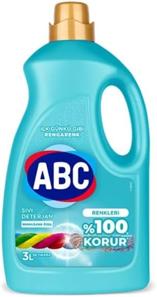 Abc Sıvı Çamaşır Deterjanı 3 Lt Renkli