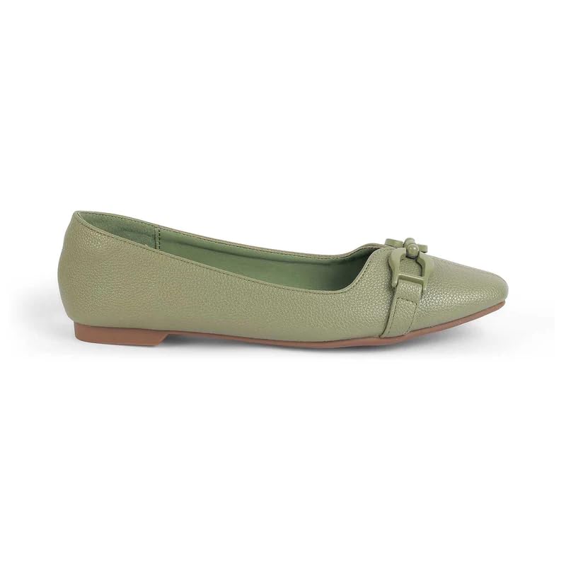 tresmode FARE Womens Ballerina Shoes Footwear Green, 3 UK / 36 EU - Ladies Ballet Flats Formal Casual Comfortable Wear (B0DDBY1FXT) Amazon Price History, Amazon Price Tracker