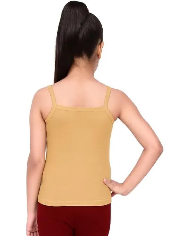 Image of INNERO Camisole for Girls, Cotton Chemise Slips for Girls, Beginners Cami Kids Innerwear Kingri, School & Home, Multicolored Combo Pack of 6