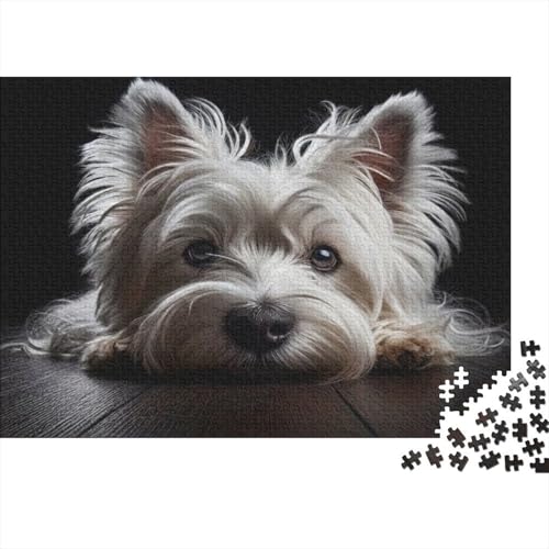 Rompecabezas imposable de 1000 piezas con tierno primer plano de Yorkie Dog