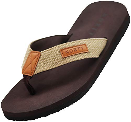 NORTY Mens Casual Flip Flop Thong Sandals For Beach, Pool or Everyday