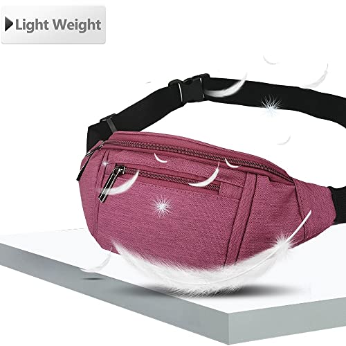 Image of Fanny Pack for Men Women,Crossbody Waist Bag Pack,Belt Bag for Travel Walking Running Hiking Cycling,Easy Carry Any Phone,Wallet, Purple, One Size, Fashion