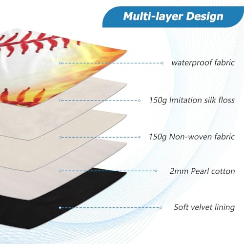 Funda para portátil Baseball on Fire 13-14 pulgadas impermeable miniatura 4