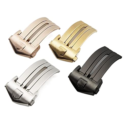 Fermoir de montre pliant en acier pour ajuster le bracelet Aquaracer Carrera 18mm