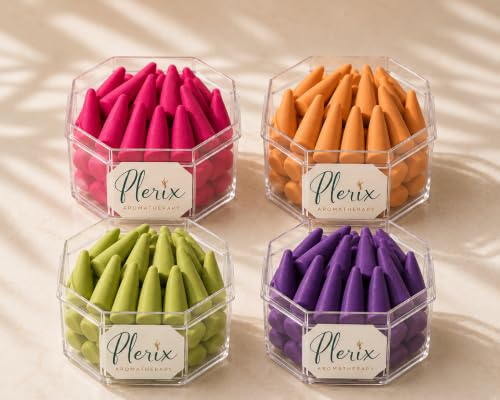 Image of Aromatherapy 4 Centimeters (120 Cones) Big Size Incense Dhoop Cone with Fragrances (Rose, Jasmine, Chandan, Lavender) (120 Cones (240 Grams))