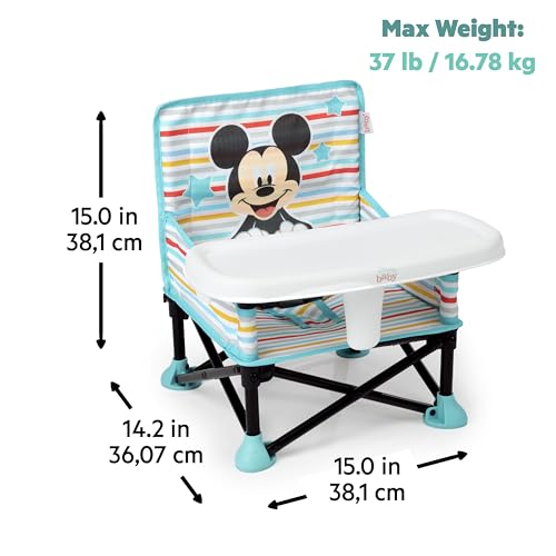 image for Bright Starts Disney Mickey Mouse Pop 'N Sit Portable Booster, Indoor/