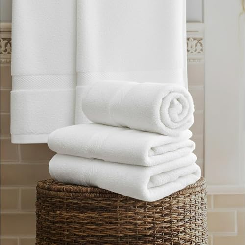 SOFT TEXTILES White Spa Towels for Facials - Salon Towels/Hand Towels Bulk/Facial Towels for Estheticians Soft/Toallas para Salon De Belleza / 16 x 27 Inches/Pack of 12