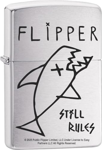 Encendedor Zippo Flipper Cromo Cepillado